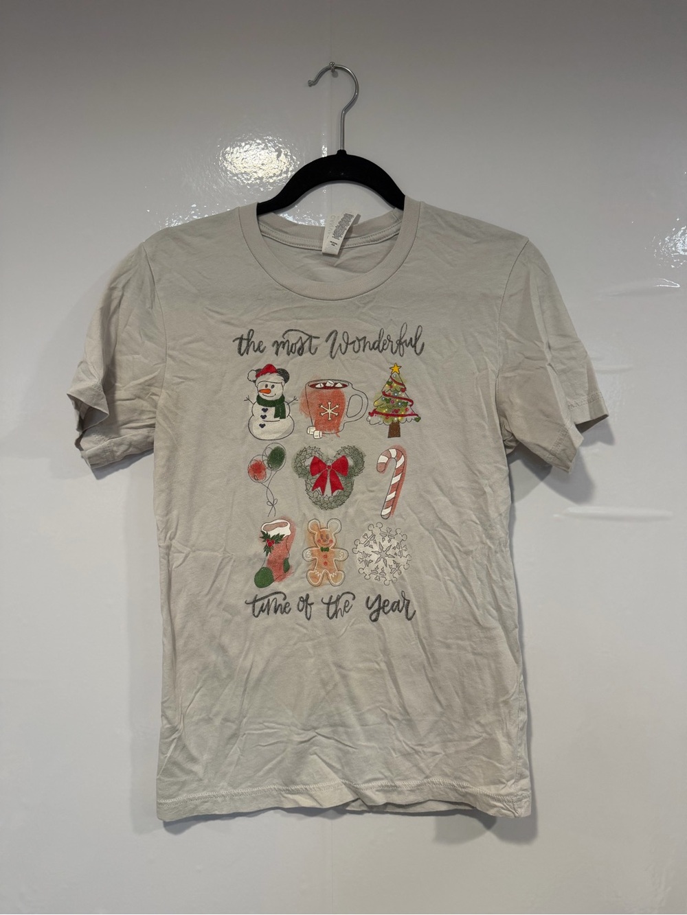 “The Most Wonderful Time of the Year' Graphic Tee - Light Cream Disney inspired